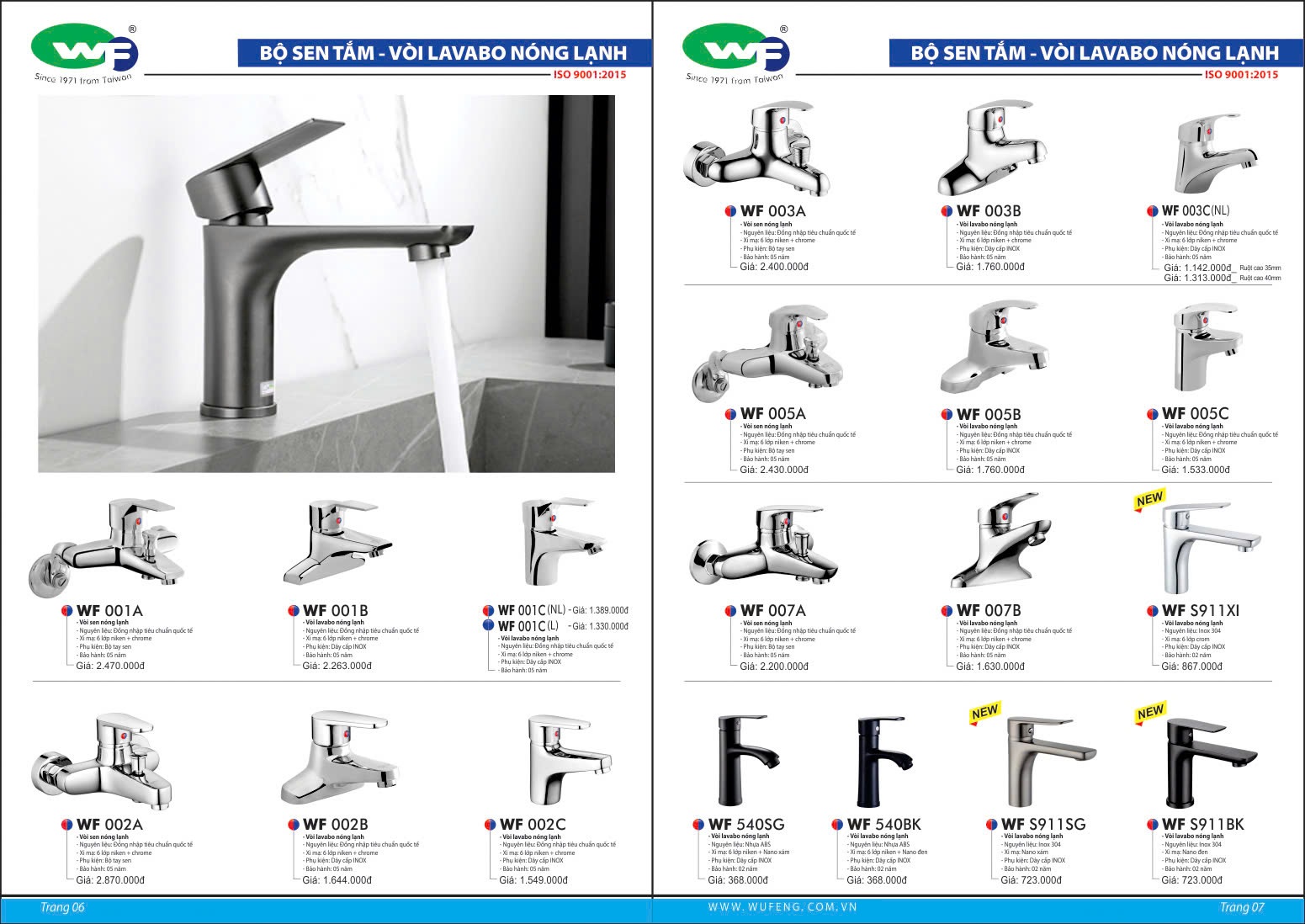 Catalogue và Bảng giá Sen vòi WUFENG mới nhất  2025 - 2026 /Page 5